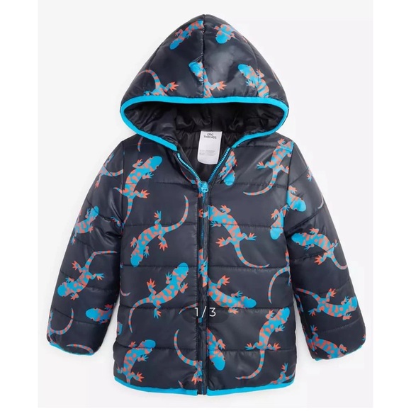 Epic Threads Other - Epic Threads Toddler Boys Gecko Print Reversible Puffer Jacket
